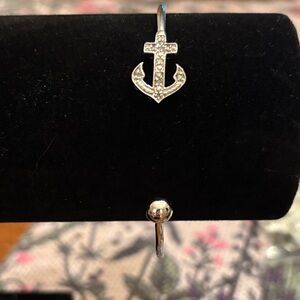 Silver Anchor Accent Bracelet - Women Jewelry Size 7